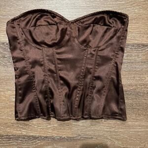 Pretty little thing brown corset top